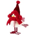 thumbnail image 7 of 14" White and Red Standing Bird Christmas Tabletop Decor, 7 of 7