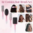 thumbnail image 3 of Hair Brush Set 4PCS Anti Static Detangling Vent Paddle Brushes for Wet and Dry Hair Pink, 3 of 4