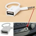 thumbnail image 3 of Portable Flash Drive Port USB Adapter Cable Car Audio Cable Car Aux To USB Converter Adapter Cable Jack Music Audio Player WHITE, 3 of 7