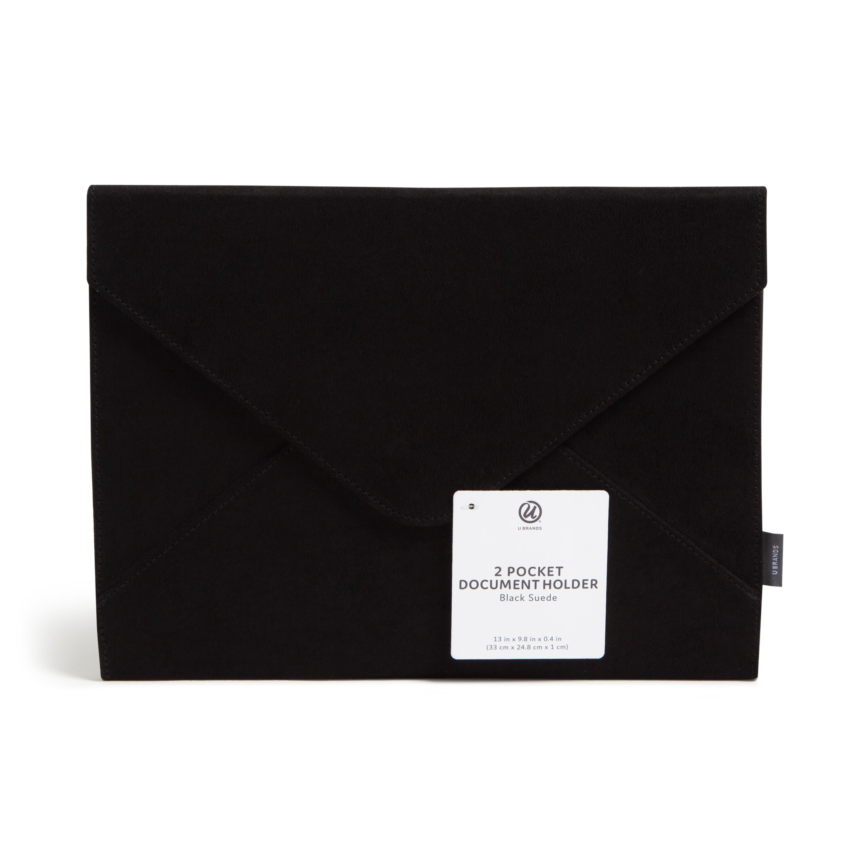 U Brands Suede Document Holder, 13 x 9.75 x 0.44 in., Black, 1 Count