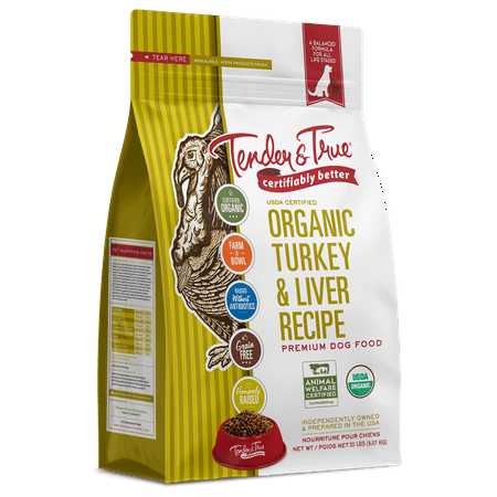 Tender & True Organic Turkey & Liver Recipe Dry Dog Food, 20 lb bag