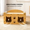 thumbnail image 5 of Durable Double-Layer Corrugated Cardboard Cat Scratcher with Cozy Bed - Sturdy Vertical Play Tower for Cats, All-Season Lounge with Integrated Play Balls, Easy to Scratch, Ideal for Indoor Use, 5 of 6