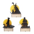 thumbnail image 4 of A Decoraciones de mesa de feliz Halloween, adorno de centro de mesa de madera, luz nocturna hueca, decoración de mesa de madera operada por batería Gi, 4 of 5