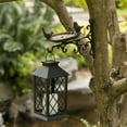 thumbnail image 7 of Outdoor Garden Wall Mounted Hanging Iron Bird Bath and Feeder Decor, Bronze, 7 of 7
