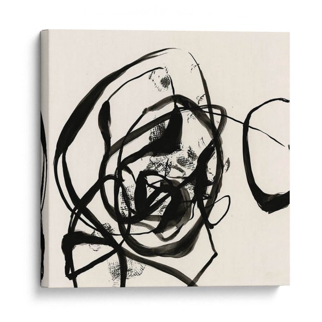 Cuadro decorativo - Sumi-E Resumen Ii, Jennifer Goldberger 20x20 Canvas Lab abstracción, arte abstracto, abstracto