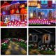 thumbnail image 2 of Luces solares para exteriores, paquete de 3 luces de hadas con diseño de flor de lis, LED que cambian de color para decoración de jardín, patio, paisaje y entrada (rosa, morado y negro)., 2 of 5