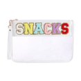thumbnail image 1 of Neceser de viaje con letras de PVC, bolsa de almacenamiento multifuncional para accesorios de baño. Blanco, 1 of 9
