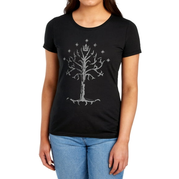 Lor Tree of Gondor Women's T Shirt (Small) Black