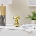 thumbnail image 3 of Alloya Mushroom Decorative Accent Metal Tabletop Sculpture Nature Figure - Gold, 3 of 5