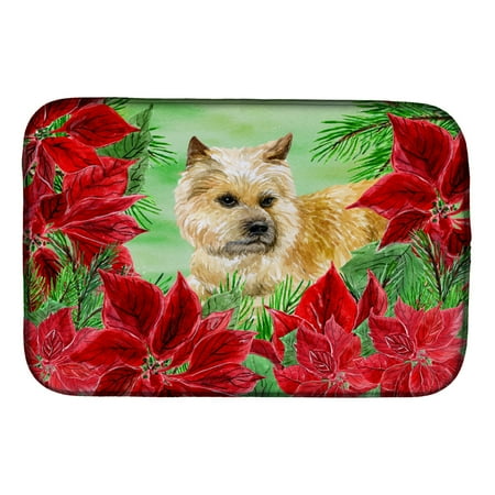 

Carolines Treasures CK1338DDM Cairn Terrier Poinsettas Dish Drying Mat 14 x 21 multicolor