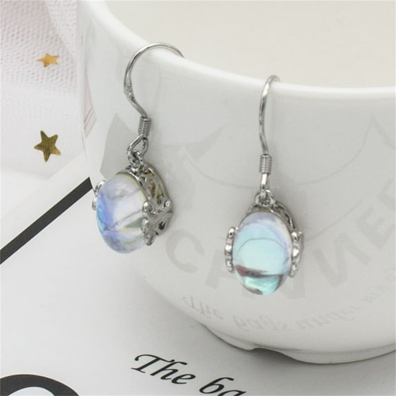 Colorful Earrings Women'S Vintage Crystal Round Earrings Accessories Multicolor
