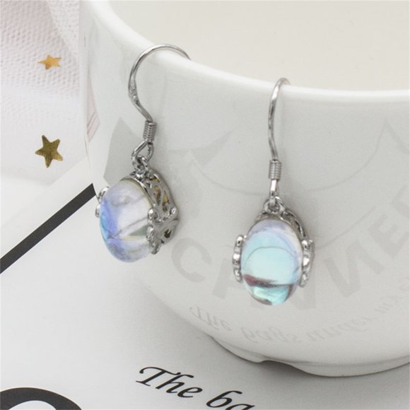 Pendientes Redondos de Cristal Vintage LADIGASU Colores 1 Juego Mujer
