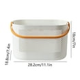 thumbnail image 3 of JOGZMZ Large Handle Shower Organizer Basket - Heavy-Duty Ventilated Bath Storage Bin, Multipurpose Fruit & Laundry Hamper for Home, 3 of 9
