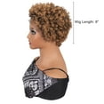 thumbnail image 2 of Unique Bargains Lace Front Wigs Heat Resistant Short Curly Wigs Brown, 2 of 8