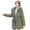 Army Green, variant on IROINNID Women's Mid-Long Hoodie Puffer Coat Solid Color Long Sleeve Winter Jacket Warm Overcoat Slim Zipper Thicker Coat Outwear, Khaki