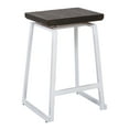 thumbnail image 2 of LumiSource Vintage White Metal, Espresso Bamboo Geo Counter Stool - Set of 2, 2 of 8