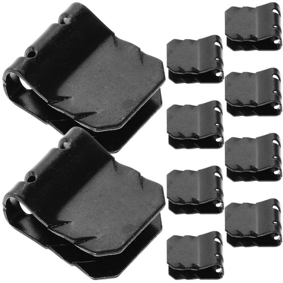Milisten 10Pcs Black Metal U Automotive Clip Nuts for Car Mud Guard and Engine Hood Support