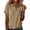 Coffee, variant on ZUBKTE Women's Short Sleeve V-Neck Business Casual Work Collared Tops S-2XL