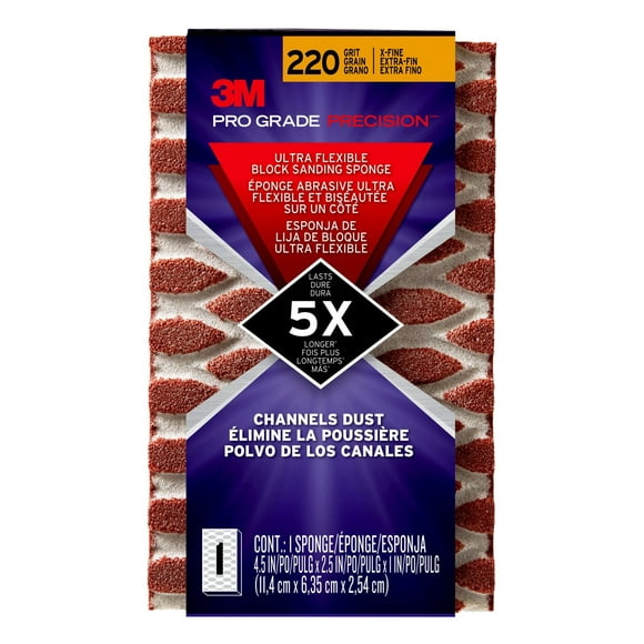 3M Pro Grade Precision Ultra Flexible Block Sanding Sponge