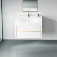 thumbnail image 5 of Floating Bathroom Vanity with U-Shape Drain Design / Quiet and Seamless Drawer Movement, 5 of 6