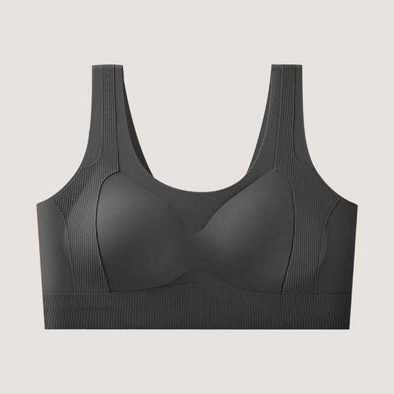 REORIAFEE Full Coverage Bras for Women Wireless Wide Strap No Underwire Push up Bralette Comfortable Padded Bras with Full Back L-2XL