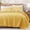 Yellow, variant on Exclusivo Mezcla Full Queen Quilt Bedding Set, Stripe Stitching Beige Quilts Queen Size for All Seasons, Soft Lightweight Microfiber Bedspreads Coverlets Bed Cover, 90"x96"