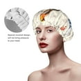 thumbnail image 4 of Kll Little Birds Pattern Shower Cap & Bath Cap For Women,Reversible Oversized Waterproof Shower Caps For All Hair Lengths,Elastic Reusable Bathing Hair Cap, 4 of 9