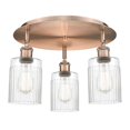 thumbnail image 3 of Innovations Lighting  Hadley - 3 Light 16" Flush Mount Clear/Antique Copper, 3 of 5
