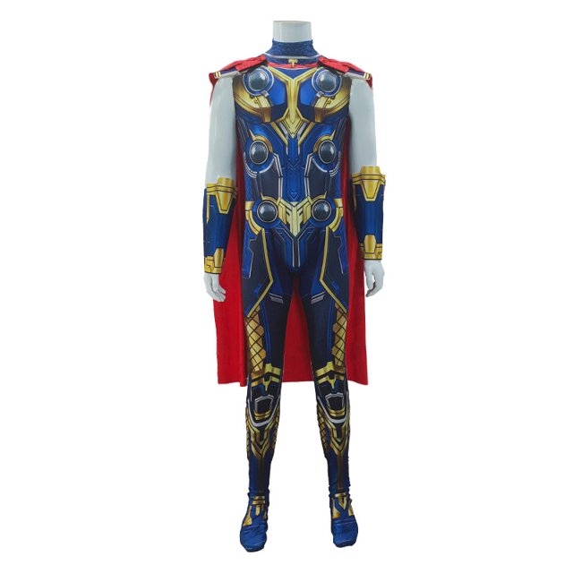 Disfraz de Thor 4 God Of Thunder para adultos y niños, chaqueta de chaleco de Cosplay, traje de Halloween, accesorios completos, nueva película