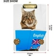 thumbnail image 3 of FMSHPON Funny Cat English Book Clipboard Hardboard Wood Nursing Clip Board and Pull for Standard A4 Letter 13x9 inches, 3 of 7