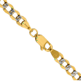 thumbnail image 3 of 14K Solid Yellow Gold 4.3mm Curb Link Chain Necklace, 3 of 4