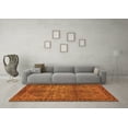 thumbnail image 3 of Ahgly Company Indoor Square Oriental Orange Industrial Area Rugs, 6' Square, 3 of 4