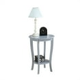 thumbnail image 3 of Convenience Concepts American Heritage Round End Table with Shelf, Gray, 3 of 5