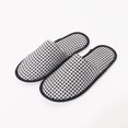 thumbnail image 2 of Bulk 36 Pairs Plaid Non Slip Disposable Slippers Wholesale Bulk Hotel Slippers for Guests, Multicolor Reusable House Slippers, Indoor, Bathroom, Bedroom, Travel Slippers for Women, Men, Unisex, 2 of 5