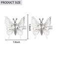 thumbnail image 2 of Dicasser 100 PCS 3D Butterfly Hair Clips Sliver Metal Moving Butterfly Hair Barrettes Hair Clamps Pins Claw Clips Cute Butterfly Hair Styling Accessories for Women and Girls, 2 of 5