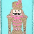 thumbnail image 3 of HOMEFORD Christmas Glittered Pink Nutcrackers Satin Wired Ribbon, 2-1/2-inch, 10-yard, Teal, 3 of 3