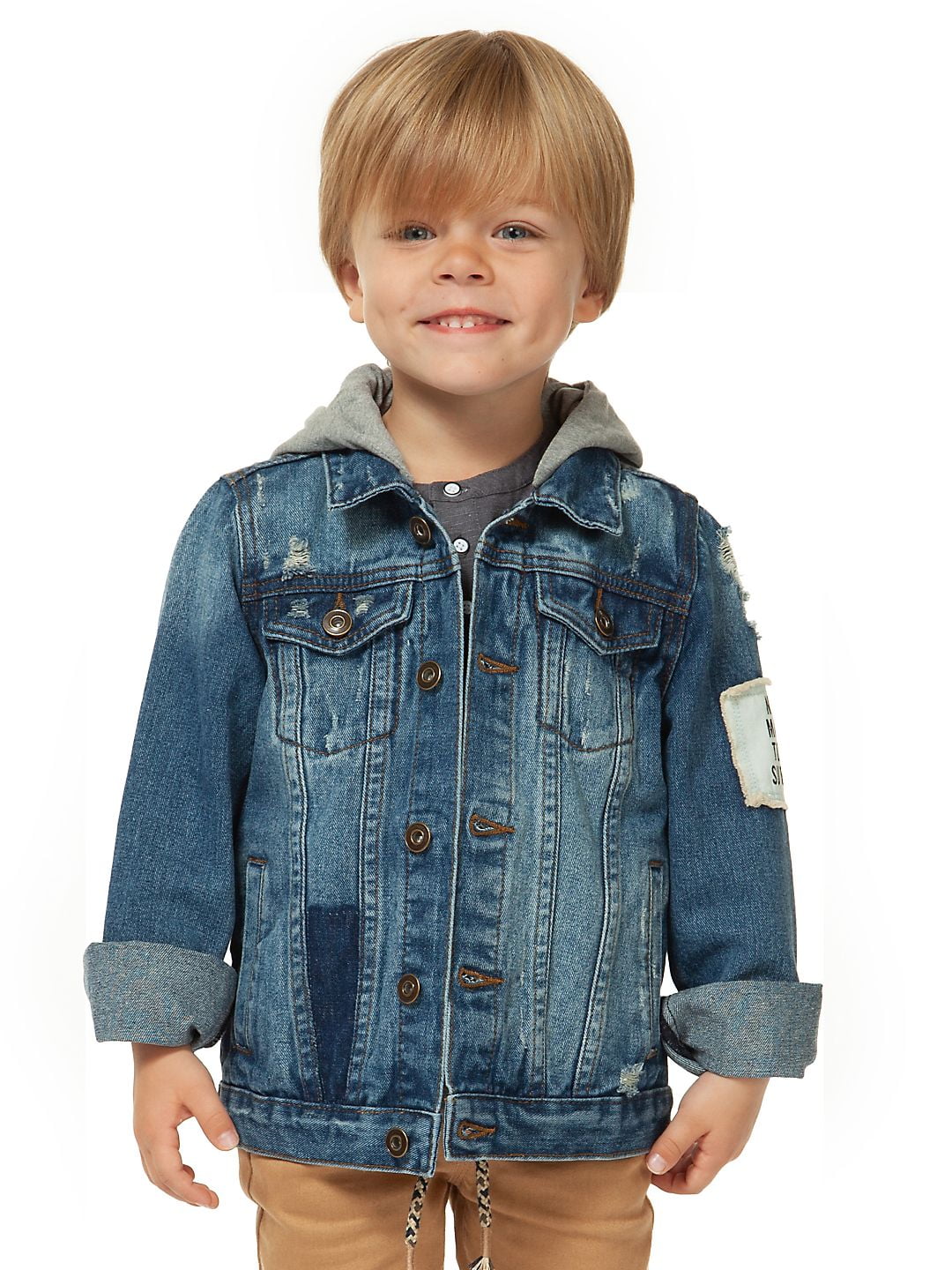 boys hooded denim jacket