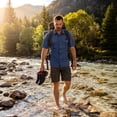 thumbnail image 6 of Mens Button Up Shirts Short Sleeve Summer Shirts Casual Beach Vacation Tops, 6 of 8