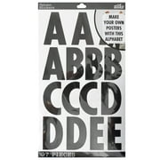 Sticko Solid x-Large Black Poster Paper Alphabet Stickers, 99 Pieces