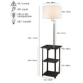 thumbnail image 2 of CoSoTower 58" Squared Sofa Side Shelves Table Lamp W/ Power Station, 1.14/14.96, 2 of 7