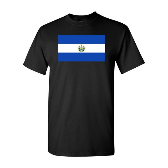 El Salvador Country Flag Adult DT T-Shirt Tee