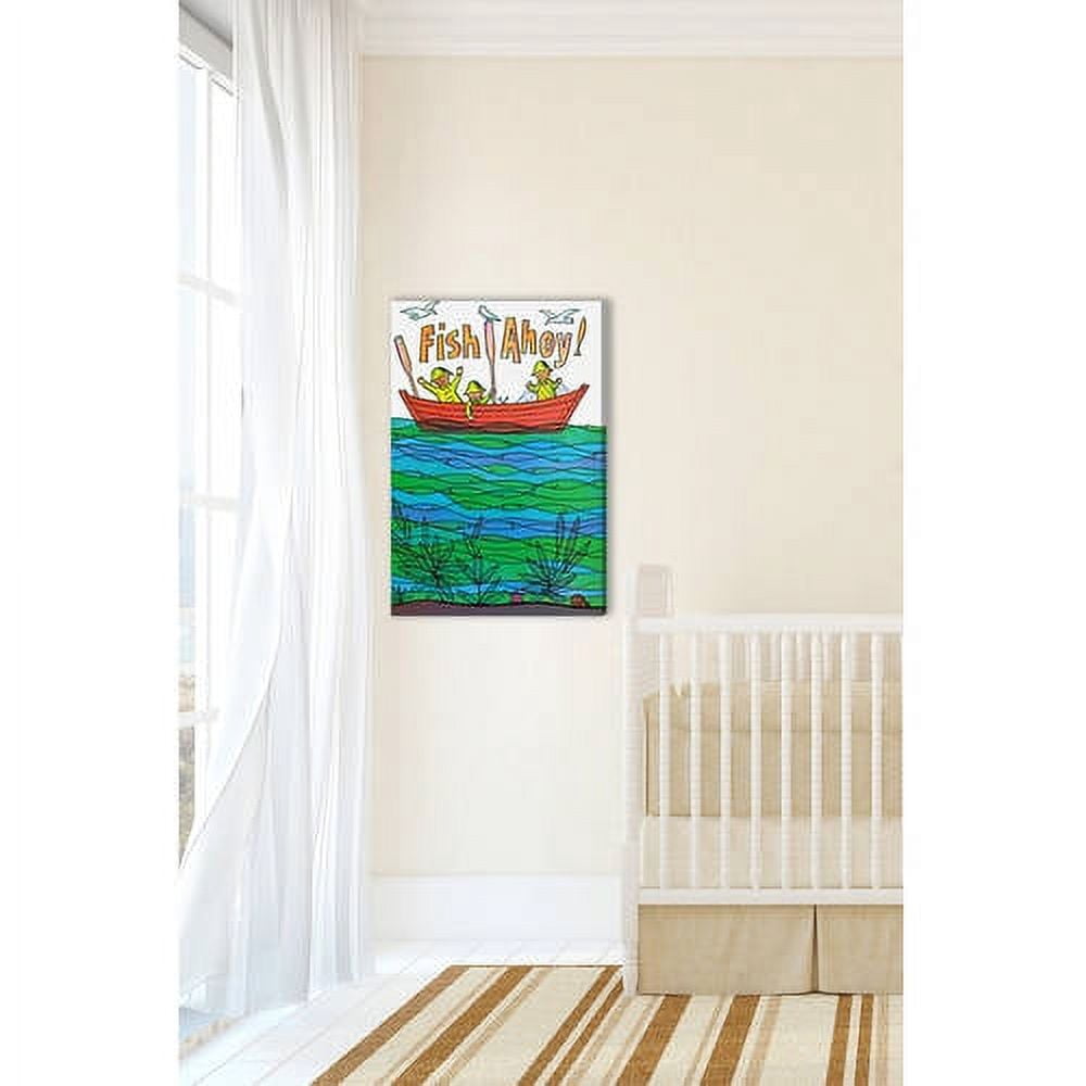 "Fish Ahoy!" Painting Print on Wrapped Canvas