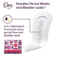 thumbnail image 2 of One by Poise Panty Liners (2-in-1 Daily Liners), Long Pantiliners, Extra Coverage, 50 Count, 2 of 8