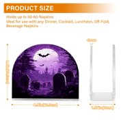 WOBOGO Purple Full Moon Clear Acrylic Napkin Holder Kitchen Tissue Face Towel Cocktail Rack Bar Restaurant Dinner Paper Dispenser