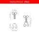 thumbnail image 1 of Especializada en la producción de ganchos para cuello de resorte de cobre 0#1#2#3#, hebillas de piel Fengji, hebillas ocultas para ropa interior, hebillas invisibles, 1 of 4