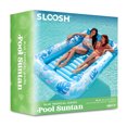 thumbnail image 5 of Sloosh Inflatable Tanning Pool Lounger Float, 85" x 57" Extra Large Suntan Sun Tan tub for Adults & Kids, Tanning chair, Bed Blow up, Raft Lounge Floatie, XL-Blue, 5 of 8