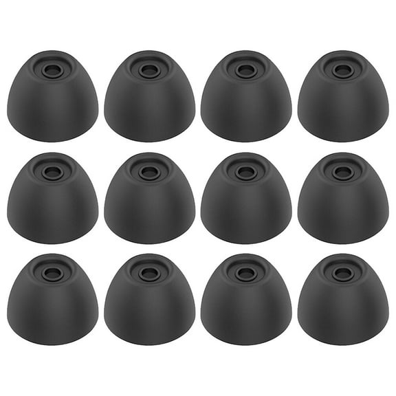 LOLIPPYY 12Pcs Silicone Earphone Alternative Caps Compatible for SAMSUNG Buds2 (Black)