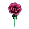 thumbnail image 2 of Rosa de metal artificial para el día de San Valentín, 9,06 pulgadas, nunca se desvanece, regalo para el día de la madre, rosa falsa de aluminio para, 2 of 8