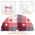 thumbnail image 4 of Yiaed Heart Plaid Print Christmas Tree Skirt , Tree SkirtsTree Mat for Christmas Winter Holiday Indoor Decorations-36", 4 of 7