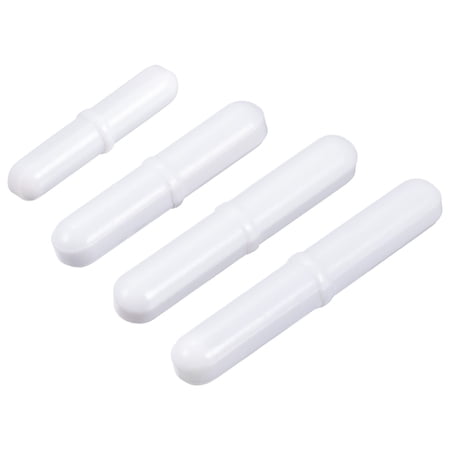 Uxcell Magnetic Stir Bar Rod with Ring Shape PTFE Coating White 4in1 Set